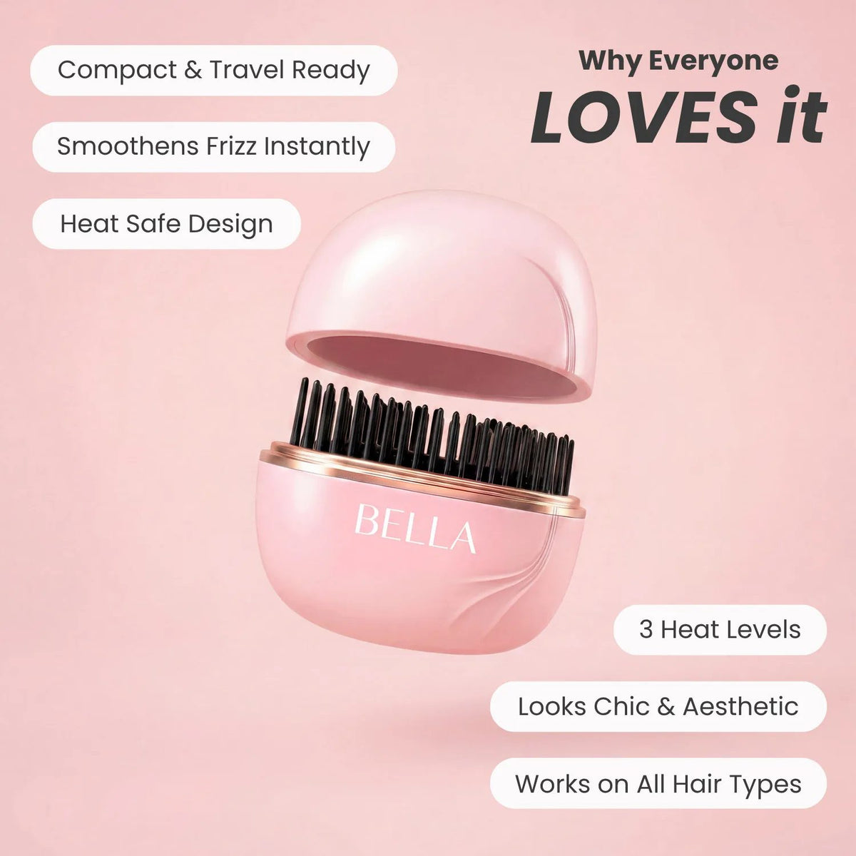 Bella™ Pocket Hair Straightener | Cordless & Rechargeable